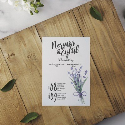 Düğün - Nişan Davetiyesi Eko Polen 40152